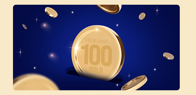 LUCKY DRAWに応募するたびにItem Shopで使える100GOLDがもらえる！