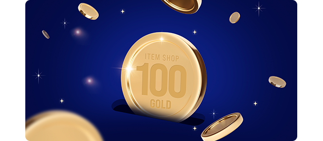 LUCKY DRAWに応募するたびにItem Shopで使える100GOLDがもらえる！